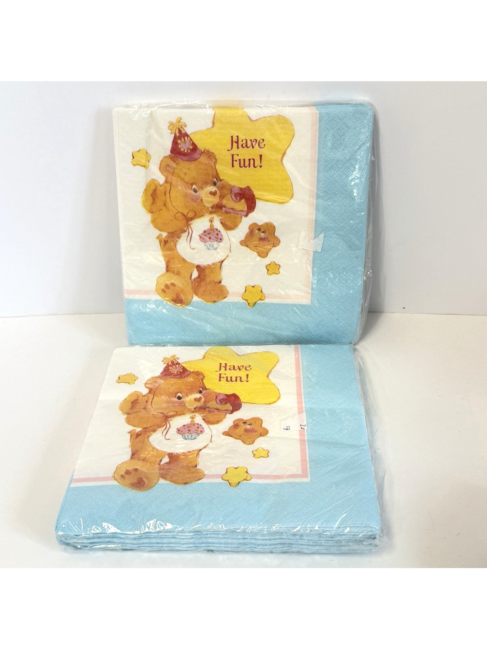 Care Bears 16 Luncheon Napkins Birthday Party Vintage 3-Ply 2 Packs